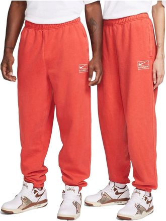 Nike x Stussy Pigment Dyed Fleece Sweatpants Habanero Red FJ9157-642