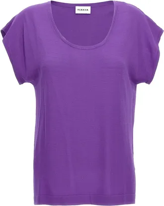 P.A.R.O.S.H. Paarse Viscose T-Shirt