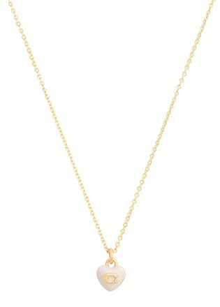 Coach Heart Enamelled Necklace - Gold - One Size
