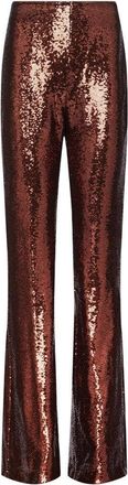 L'agence Flared Sequin Trousers With High Waist And Glamorous Shine