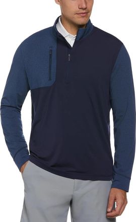 Callaway Golf Aquapel Base Layer Top Mens Blue Long Sleeve 1/2 Zip JZZ1040