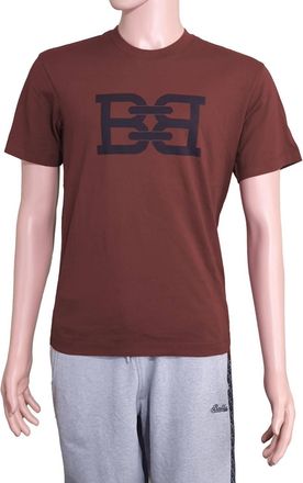 Bally Mens Print T-Shirt In Burgundy