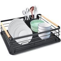 OEM Escurridor De Platos De Acero Inoxidable Con Cesta Para Cubiertos Y Bandeja Recogegotas Extra&iacute;ble - Crezuo