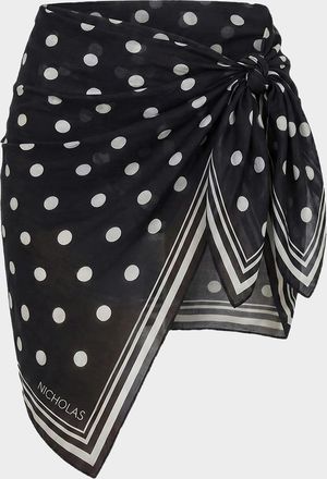 n/nicholas Ursa Polka Dot Georgette Mini Sarong