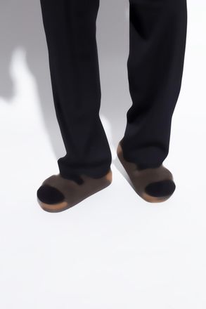 Birkenstock Arizona Shearling Slides, Mens, Brown