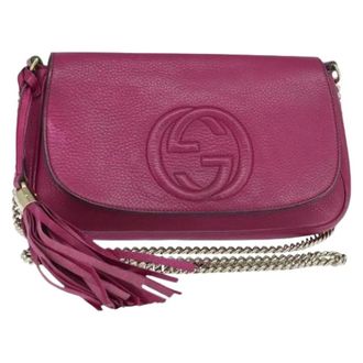 Gucci Pre-owned Cross Body Bags, female, Pink, Size: ONE SIZE Pre-owned Vintage Cross Body Bag