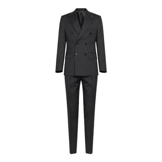 D4.0 Double Breasted Suits, male, Brown, Size: 2XL Double-Breasted Suit Set