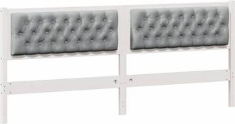 vidaXL Headboard Other White and light grey 200 cm Solid pine wood vidaXL