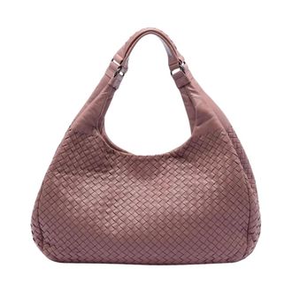 Bottega Veneta Pre-owned Shoulder Bags, female, Pink, Size: ONE SIZE Pre-owned Woven Leather Handbag