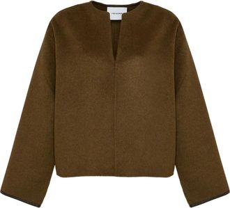 Yves Salomon Top con scollo a V - Marrone
