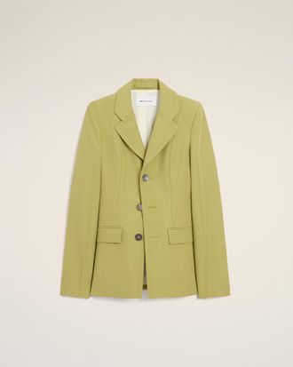 Ami Green New Wool Single Breasted Fitted Jacket Green - 34 - for Women
