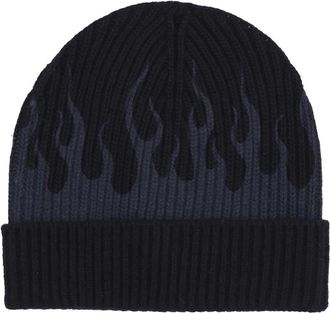 Vision Of Super Flames Beanie Muts Zwart/Grijs - Heren - Hoeden - Zwart - ONE Size - Wol - Accessoires
