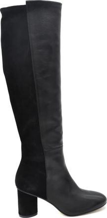 Stuart Weitzman Zwarte Enkellaarsjes Aw 18 - Dames - Over de knie laarzen - Zwart - 40 EU - Leer - Schoenen