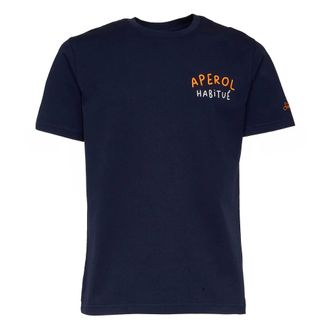 MC2 Saint Barth T-Shirts, male, Blue, Size: XL Short-sleeve crewneck top