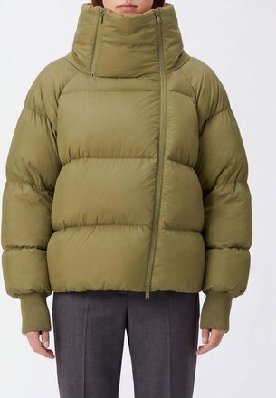 Ganni Piumino Future in nylon trapuntato con collo a imbuto e zip laterale
