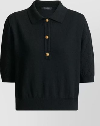 Balmain virgin wool polo top