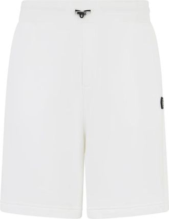 Philipp Plein Korte Broeken, Heren, Wit, XL, Katoen, Fleece Shorts Basic