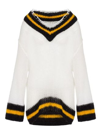 Moschino V-neck sweater - White