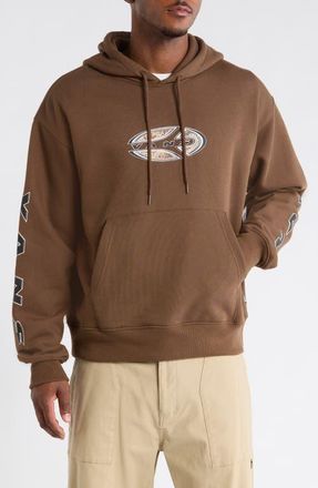 Vans Oval Blaster Fleece Pullover Hoodie in Vintage Cocoa at Nordstrom, Size Xx-Large