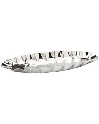 Alice Pazkus Boat Shaped Stainless Steel Dish With Rippled Design