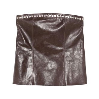Paloma Wool Paloma Wool, Rokken, Dames, Bruin, M, Leer, Fonda Mini Rok