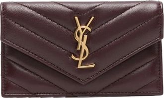 Saint Laurent Portemonnee - Bruin