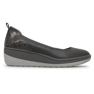 Vionic Jacey Leather Womens Comfort Shoes - Charcoal - Size:UK 4.5