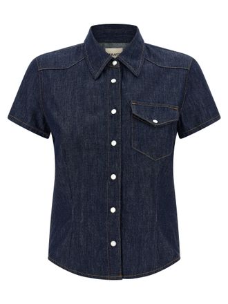 Khaite Blue Cotton Womens Blouse