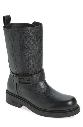 Fendi Biker Boot in Black at Nordstrom, Size 7.5Us