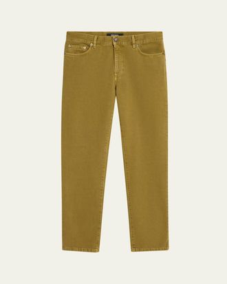 Ermenegildo Zegna Mens Roccia Pure Cotton Slim-Fit Pants