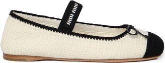 Miu Miu Two-tone Crochet Ballerinas