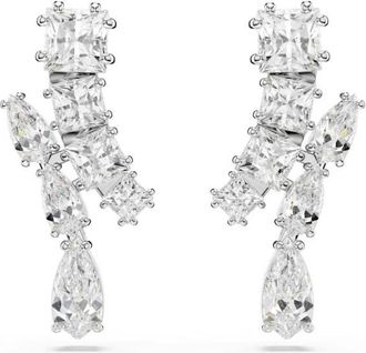 Swarovski Elegante Kristalstekeroorbellen - Dames - Oorbellen - Grijs - ONE Size - Accessoires