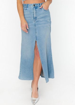 Show me your Mumu Mcentire Maxi Skirt In Stone Blue