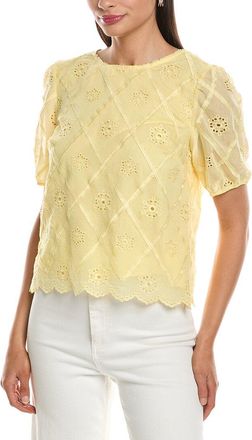 Nanette Lepore Embroidered Eyelet Blouse