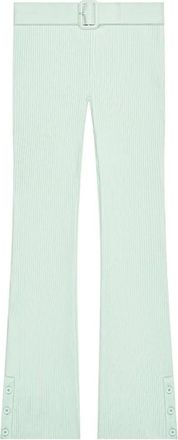 Courr&egrave;ges Ribgebreide broek met ceintuur - Groen