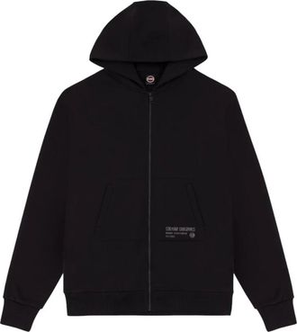Colmar Sweatshirt met volledige ritssluiting- capuchon en 3D-logo - Dames - Vesten met rits - Zwart - XS - Katoen - Hoodies & sweatvesten