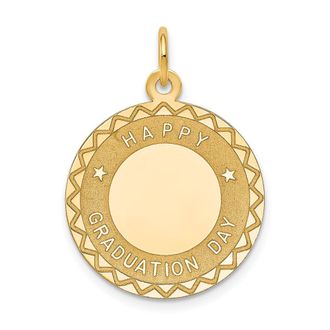 Diamond2Deal 14k Yellow Gold HAPPY GRADUATION DAY Charm