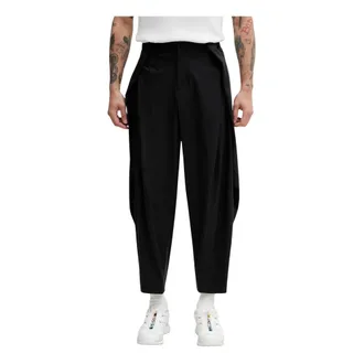 Ader Error Wijde Broek - Heren - Broeken - Zwart - Maat: M Polyamide