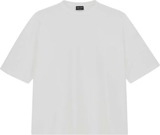 Giorgio Armani Beige Solid Round Neck T-Shirt