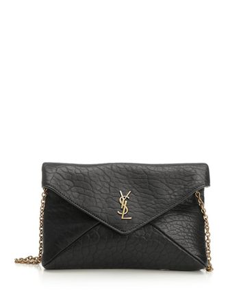 Saint Laurent Cassandre Chain Clutch Clutches Nero-Donna