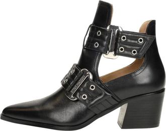 Steve Madden Grazia Enkellaarsjes - Dames - Cowboylaarzen - Zwart - 37 EU - Leer - Schoenen