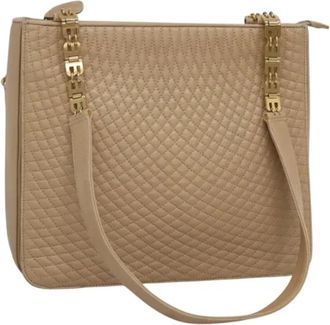 Bally Pre-owned Schoudertas - Dames - Vintage Schoudertas - Beige - ONE Size - Leer - Vintage