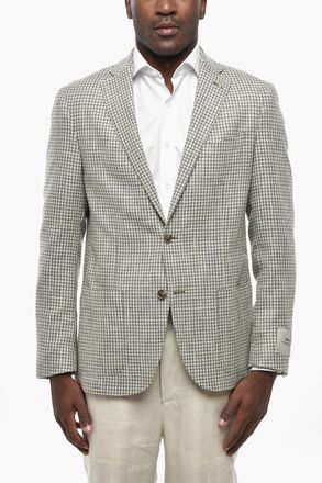 Corneliani CC COLLECTION Blazer Semifoderato Motivo Pied de Poule Corneliani