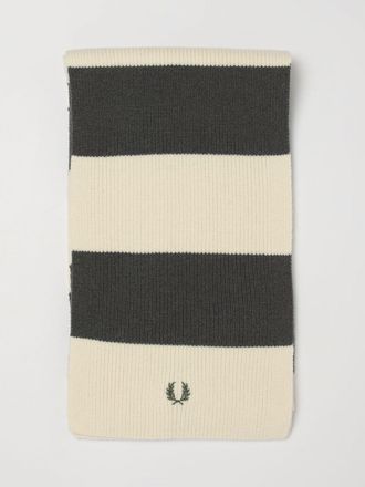 Fred Perry Sciarpa a righe in lana con bordi a costine