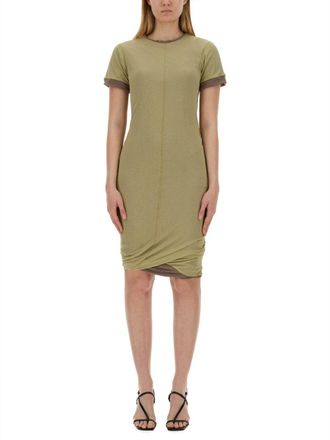 Sportmax Fitted Mini Dress With Layered Hem And Contrasting Trim