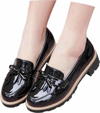 Generic Shoes Womens Low Shoes Elegant Loafer Casual Shoes Retro Style Walking Shoes Sneakers Slip On Sports Shoes Summer Shoes Work Shoes Slip-On Shoes Women