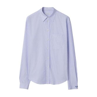 Burberry Casual Shirts, male, Blue, Size: S Camisa Riordan