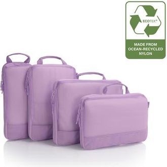 Heys EcoTex Compression Packing Cube 4 Piece Set in Lilac Blossom at Nordstrom
