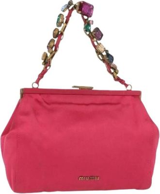 Miu Miu Pre-owned Handbags, female, Pink, Size: ONE SIZE Pre-owned Accessory Pouch