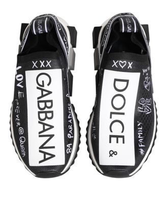 Dolce & Gabbana Womens Sorrento Sneaker Black Polyester Nylon Elastane